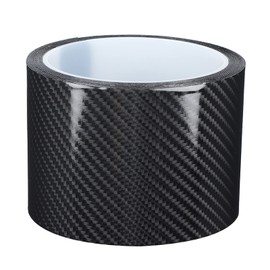 Roll Carbon Fiber Sticker, Qiilu Black Carbon Fiber Protective Film Car Door Edge Guard Anti-Scratch Sticker (7CM*3M)