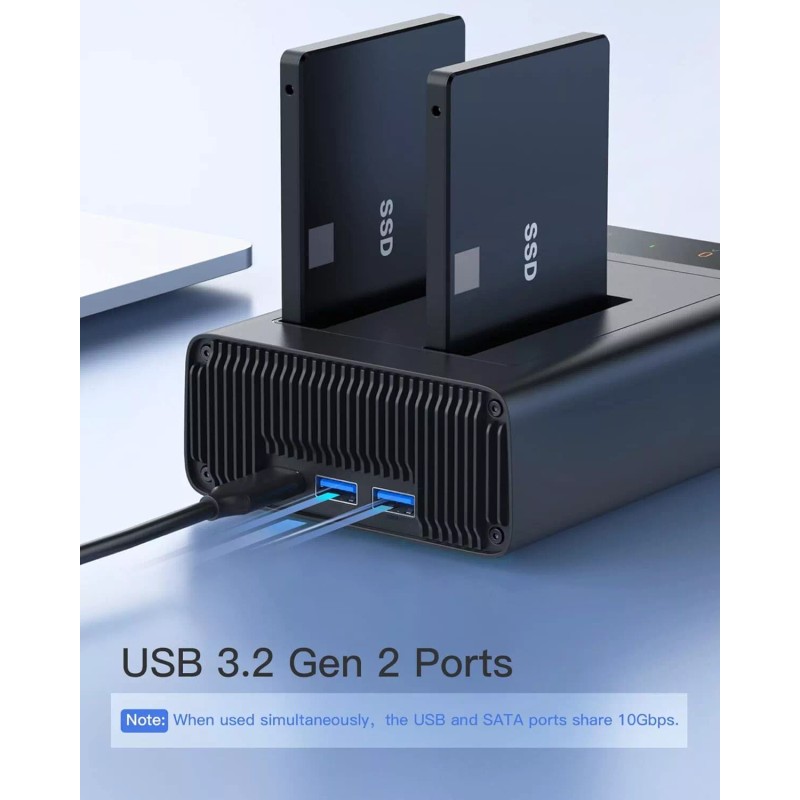 Inateck USB 3.2 Gen 2 Hard Drive Docking Station 2.5"
