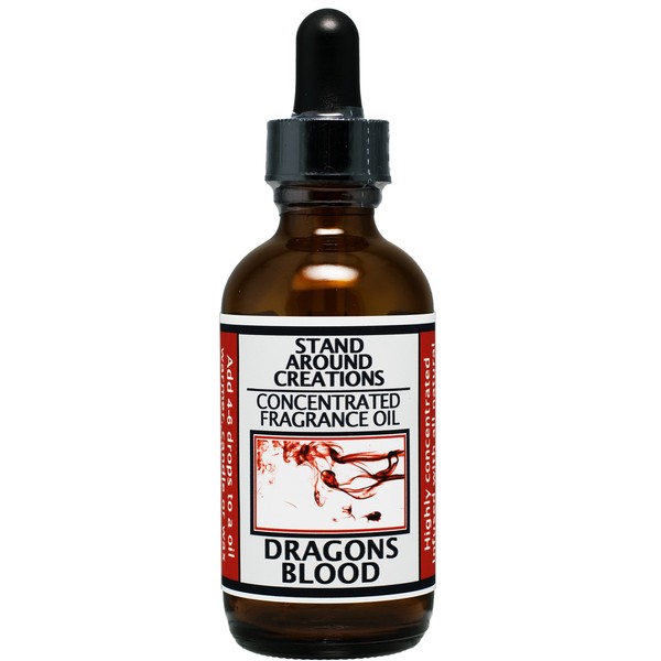 Concentrated Fragrance Oil - Dragon's Blood - A Potent Earthy Scent w/ Cedarwood, Orange and Patchouli Essential Oils w/ Sweet and Spicy Notes. Made with Natural Essential Oils.(2 fl.oz.)
