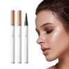 2024 New 3D Microblading Eyebrow Pencil, Waterproof Magic, 2 Microblading Eyebrow Pencils with 4 Tips, Dark Brown Makeup Long Lasting Eyebrow Pencil (Dark Coffee)