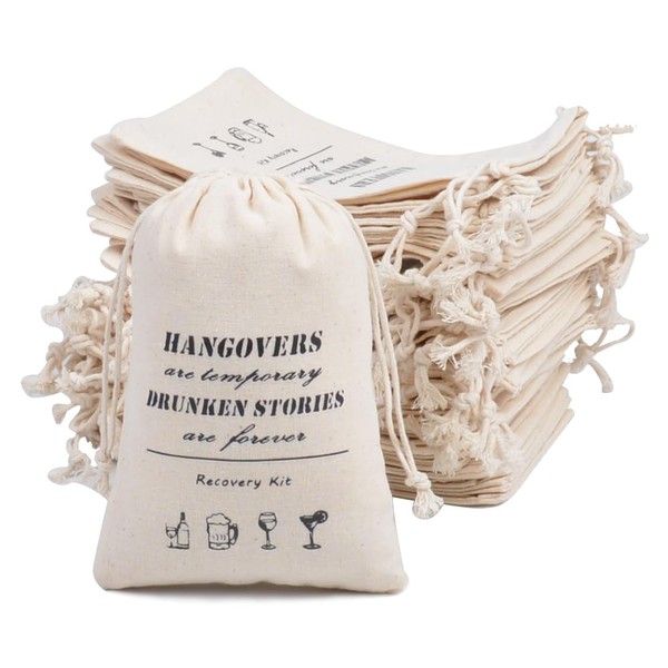 gobyhumm 10pcs 4 * 6" Drawstring Bachelorette Hangover Recovery Kit
