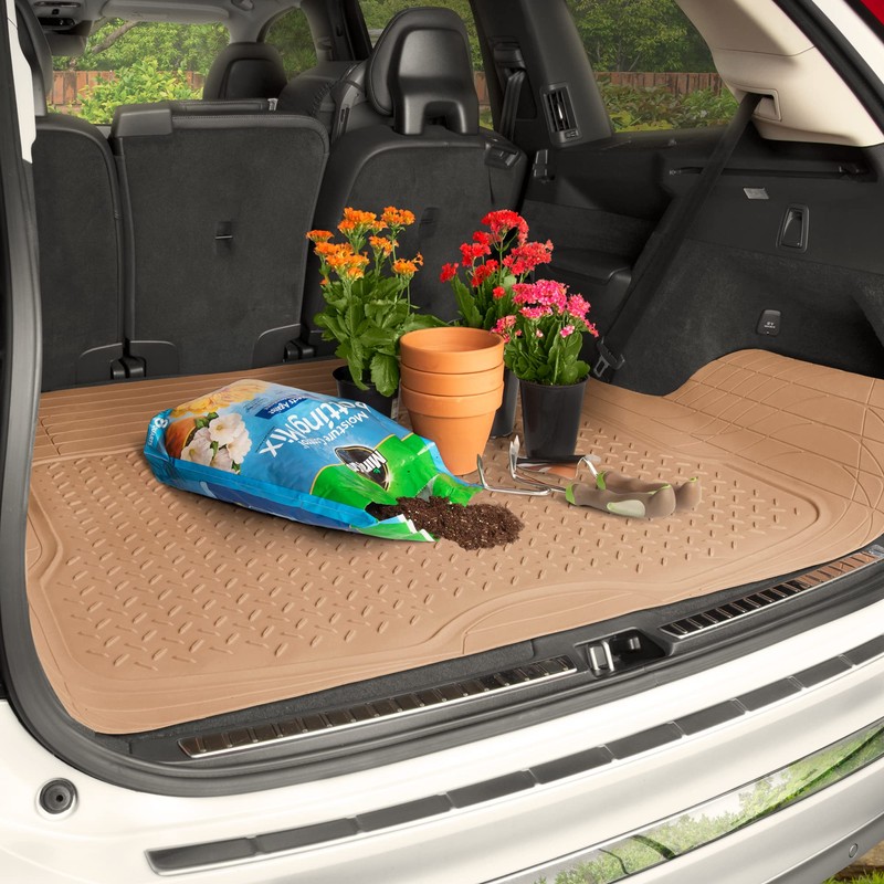 BDK Heavy Duty Rubber Cargo Mat Liner - All-Weather Trunk