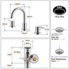 Phiestina Widespread Bathroom Sink Faucet, 3 Hole 8 Inch Chrome