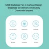 Necklace Fan Cartoon Silicone 3 Speed Mode USB Charge 800mAh