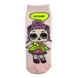 Lora Dora LOL Surprise Girls Slipper Socks LOL Doll Slippers White/Peach UK 6-8.5 Child
