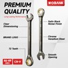 WOBANK 22-Piece Ratcheting Wrench Set, Ratchet Combination Wrenches Set with