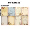 GLKTOPO 80 Sheet Vintage Floral Stationry Paper, Letterhead Writting Notes