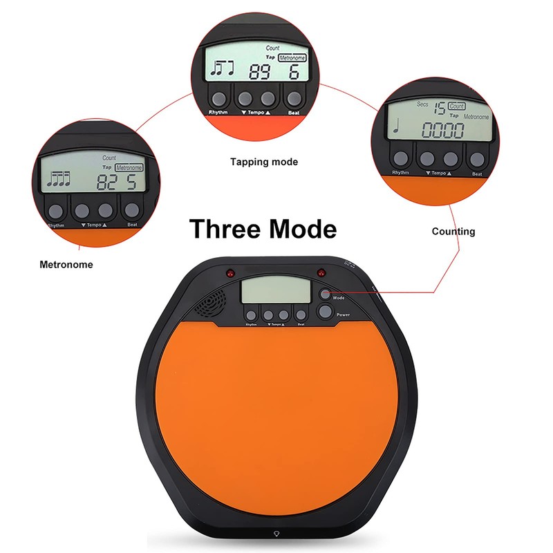 Practice Drum Pad Set, Multifunctional Drum Practice Pad with Headphones