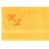 Lashuma Embroidered Hand Towel Yellow with Monogram Absorbent Sports Towel
