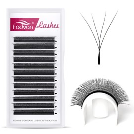 FADVAN Eyelash Extension 4D W Eyelash Bundles 0.07C Curly Blend 8-15 mm Eyelashes W Volume Russian Prefabricated Professional Eyelashes W Shape Eyelash Extension Prefabricated Fan