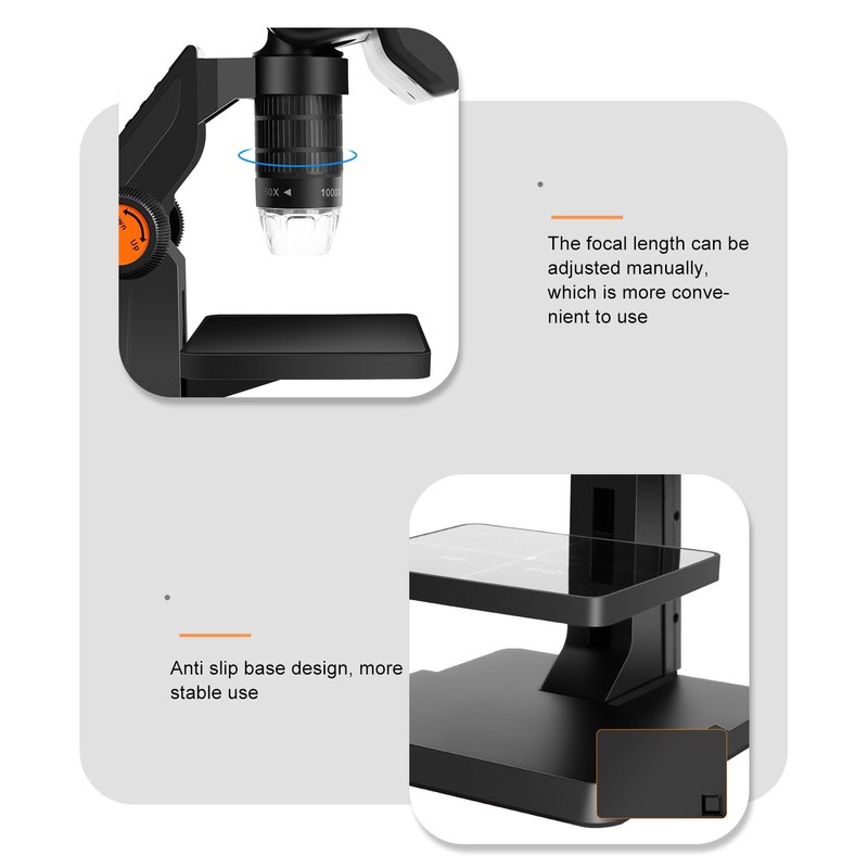 Digital Microscope 1000X High Definition Precise Focusing Biological Microscope with