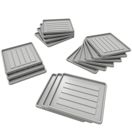 Storex School Locker - Office Cubicle Boot Tray, 12.38 x 11 x 0.8 Inches, Gray, 18-Pack (00803U18C)