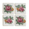 C&F Home Victorian Christmas Coaster Petit Point Coaster White