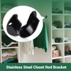 HOME MASTER HARDWARE Stainless Steel Closet Rod Bracket,Closet Rod Holders,