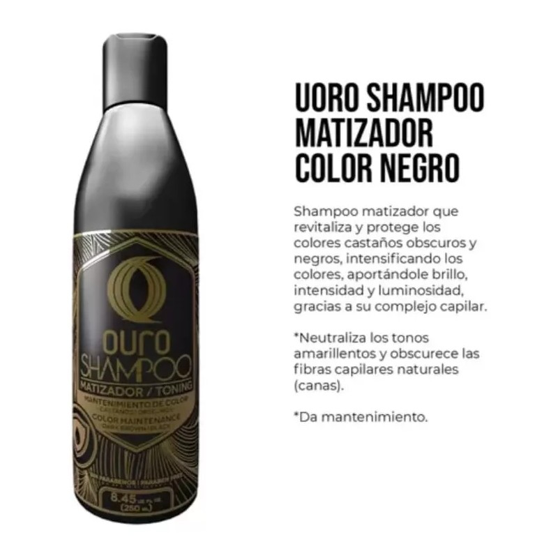 Ouro Shampoo Matizador Negro 250 Ml