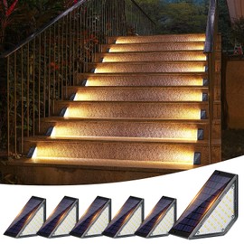 Shuniu Solarlampen fr Au?en Garten, LED Gartenlampen fr Innenh?fe Dekoration, Terrasse, Zaun, Pathway, Stufen und Treppen, LED Wegeleuchten IP65 Wasserdicht Outdoor Balkon Boden, 6 Stck