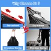 5L Bin Bags Drawstring Small Bin Liners 40 Black Waste