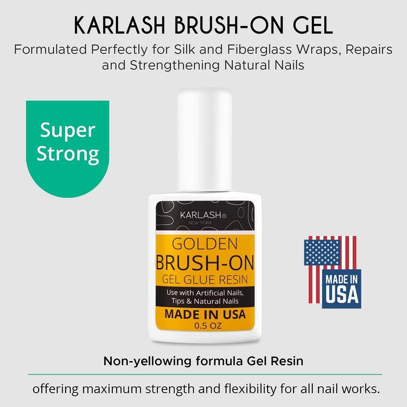 Karlash Gold Super Strong Nail Glue for Acrylic Nails and