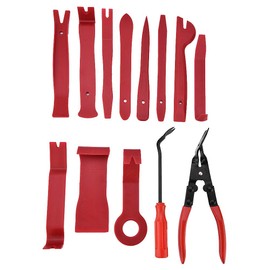 13 pcs Trim Removal Tool Set, Universal Car Door Panel Trim Dashboard Clips Pliers Fastener Removal Tools Kit for Automotive Car Door Panel BodyTrim Removal