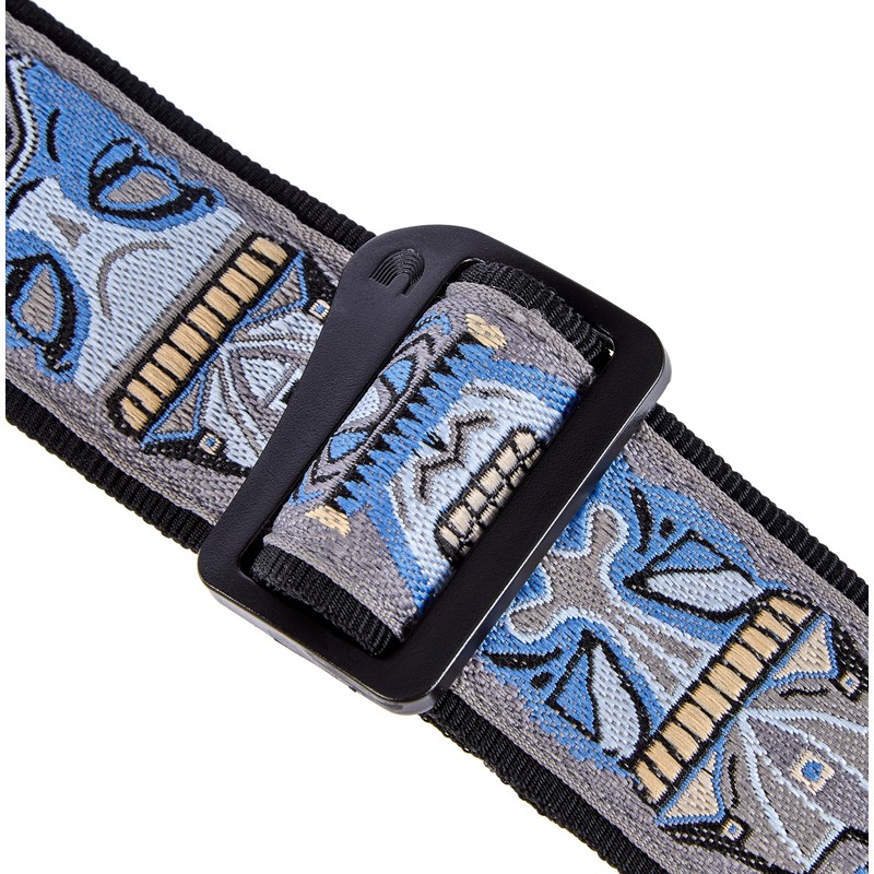 D'Addario Leather Locking Guitar Strap, Tiki