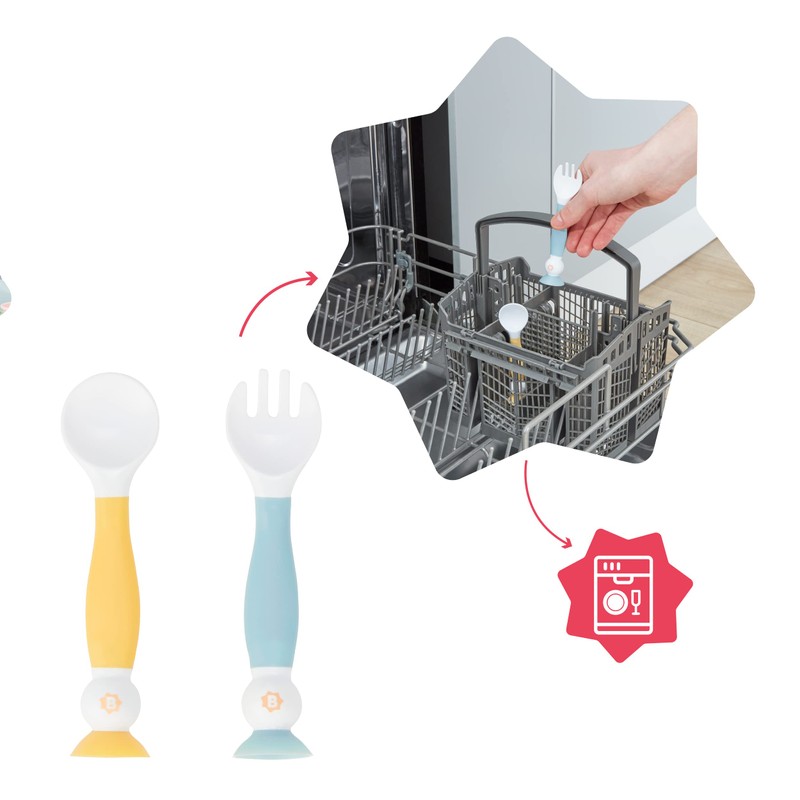 Badabulle Learning to eat cutlery set 2 pieces