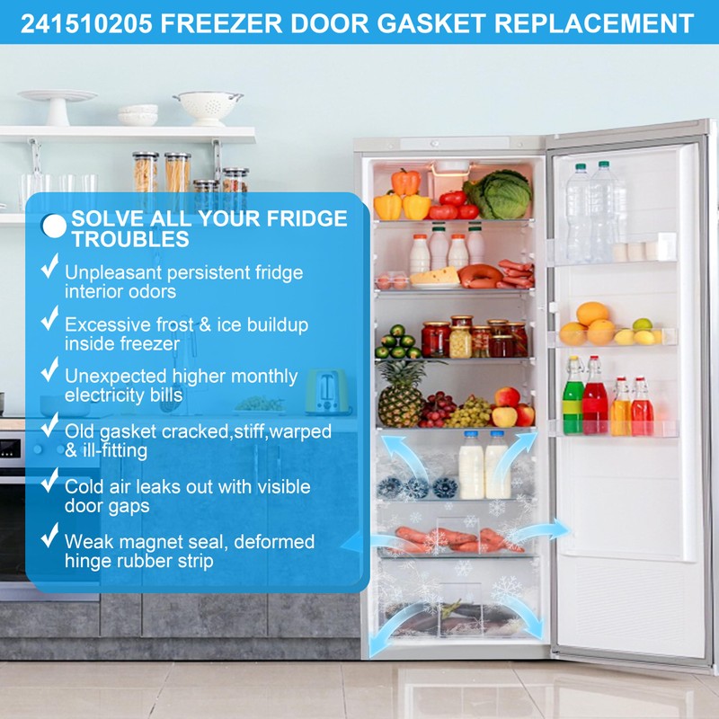 241510205 Fridge Door Gasket Replacement for Frigidaire Kenmore Electrolux