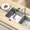 Yallmie Dishcloth Drying Rack Sink with 2 Rags, Dish Rag