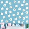 36Pcs Daisy Vinyl Wall Decals, White Daisy Wall Stickers, Peel