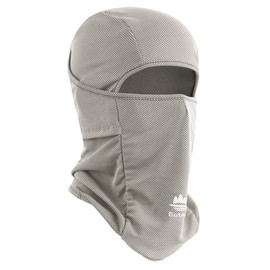 Botack Balaclava Face Mask Sun UV Protection Breathable Full Head Mask for Men Women Skiing Cycling Grey