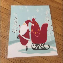 Handmade Santa Sleigh Christmas Holiday Front/Back Cover Set 4 use w Erin Condren Planner