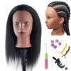 100% Real Hair Braiding Mannequin Head, Black Mannequin Head for