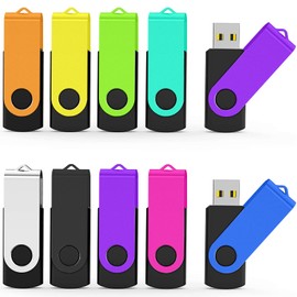 16GB USB Stick 10 Pack, TATMOHIK 16 GB USB Flash Drive Pack USB Bulk Memory Sticks USB 2.0 USB Key Thumb Drive Zip Drives Cle USB 16G, Muticolor