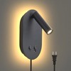 Wall Lamp Plug in Hardwired 2 in 1 Wall Sconces,