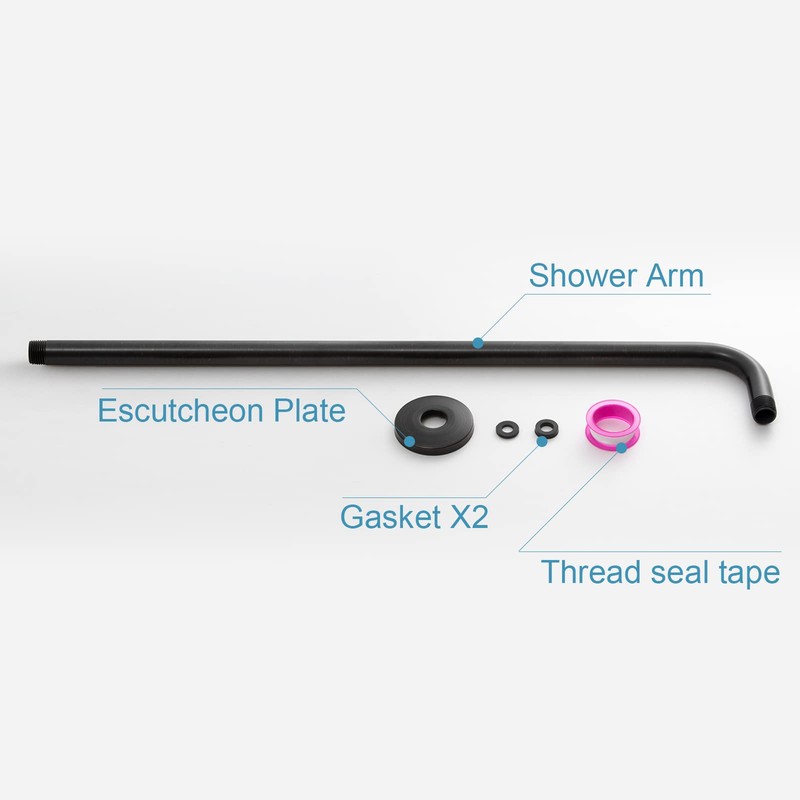 OFFO Shower Arm with Flange, 24 in Oil Rubbed Bronze