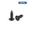 uxcell Hex Socket Self Tapping Screws, M4 x 10mm Carbon