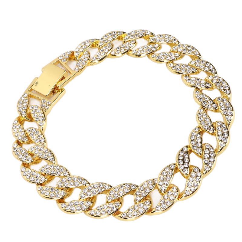 Cuban Bracelet Cuban Boutique Rhinestone Jewelry Hip Hop Couple Bracelet