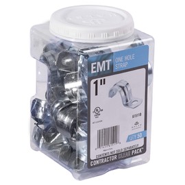 Halex - 1 Inch Electrical Metallic Tube (EMT) One Hole Strap - 61511B - 50 Per Pack