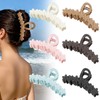 TOCESS Flower Hair Claw Clips: 6-Pack Matte 5 Inch Hawaiian