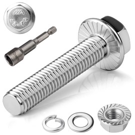 TXXATX M6 Hex Screws M6 x 30 mm Pack of 12 Stainless Steel A2 70 Full Thread External Hexagon Flange Nuts Spring Washers Magnets Hexagonal Socket for Construction Machines