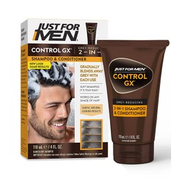 Just For Men Control Gx 4 Ounce Shampoo 2-N-1 Grey Reduce Boxd (118ml) (Pack of 2)