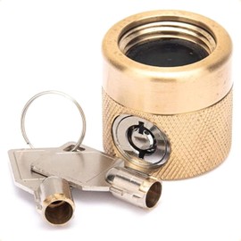 The FaucetLock | Heavy Duty Brass Construction | Prevents Water Theft & Secures Outdoor Bibbs | Promotes Water Conservation | Keyed The Same | FSS 50 | 1 Pack