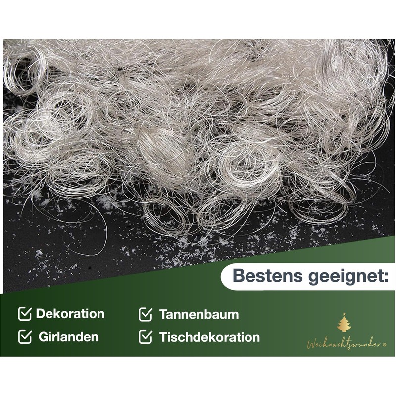 TK Gruppe Timo Klingler Angel Hair Curly Tinsel for Christmas