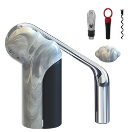 f-elephant Wine Opener Set, Wine Bottle Opener with Wine Foil Cutter, Extra Spiral, Wine Pour, and Wine Stopper, Lever Corkscrew Wine Bottle Opener (Marble)