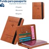 Bluelander Porta Pasaporte, con Protección RFID, Porta Pasaporte y Visa,