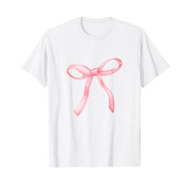 Coquette Bow Simple Pink Cute Girl T-Shirt