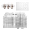 Oungy Pack of 100 Quail Egg Boxes with Lid, 6