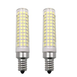 Lxcom Lighting 15W E12 LED Corn Bulb Dimmable 2 Pack- 2835 SMD 136 LEDs Candelabra Lamp 120 Watt Equivalent 1500LM Daylight White 6000K Chandelier Decorative Candle Light Bulbs E12 Base for Home Light