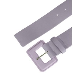 Allegra K Women's Adjustable Rectangle Buckle Waist Belt for Dresses, purple