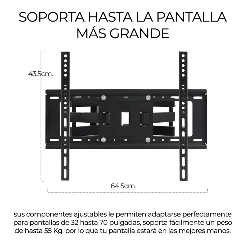 EGTMA Soporte Súper Blindado Tv 32 A 70 Pulgadas Brazo