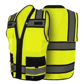 FX Safety Products Safety green surveyor vest with tablet pocket. - 5XL